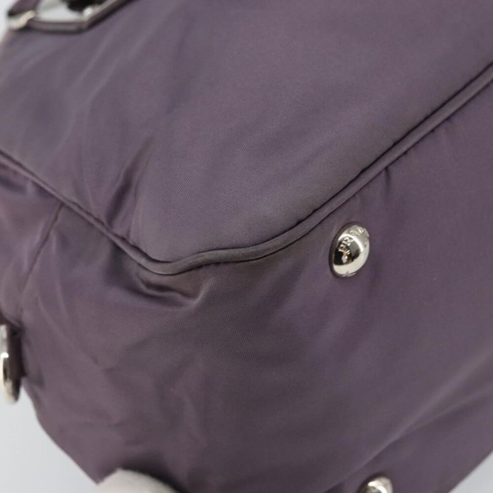 Prada Buckle Dome Satchel Tessuto Purple Nylon Handbag - Picture 12 of 16